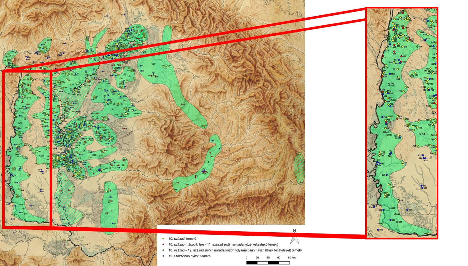 Soroksár–Nagytarcsa–Dunavecse–Homokmégy-temetőcsoport.