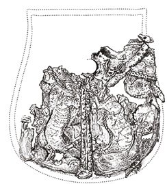 A ruszenyihai tarsolylemez rekonstrukciós rajza