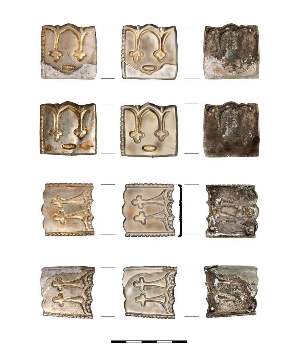 2. kép. Karancslapujtő (HU) 1. sír: Övveretek
Рис. 2. Каранчлапуйте (Венгрия), погребение 1: Поясные накладки